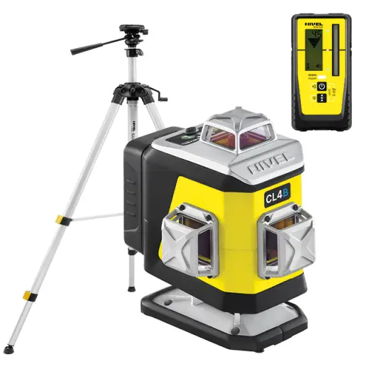 Laser 4-płaszczyznowy krzyżowy niebieski Nivel System CL4B  + statyw SJJM1EX + odbiornik RD800